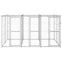 3 Bay Walk In Dog Kennel Galvanised Steel 7.26 m²