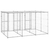 3 Bay Walk In Dog Kennel Galvanised Steel 7.26 m²