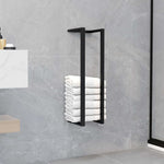 Towel Rack Black 12.5x12.5x60cm Iron - JVEES