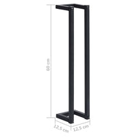 Towel Rack Black 12.5x12.5x60cm Iron - JVEES