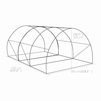 Greenhouse with Galvanised Steel Frame 450x300x200cm - JVEES