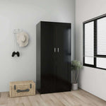 Wardrobe Black 82.5x51.5x180cm