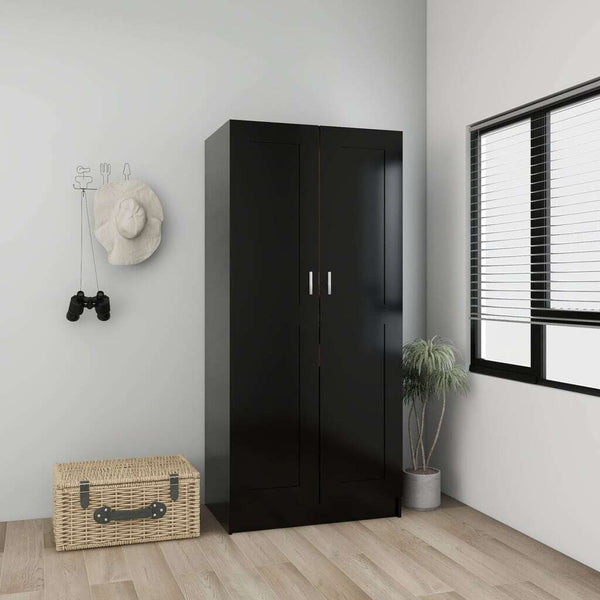 Wardrobe Black 82.5x51.5x180cm