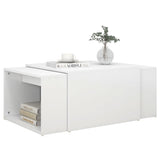 3 Piece Nesting Coffee Table Set White 60x60x30cm Chipboard - JVEES