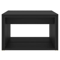 3 Piece Nesting Coffee Table Set Black 60x60x30cm - JVEES