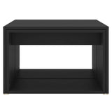 3 Piece Nesting Coffee Table Set Black 60x60x30cm - JVEES