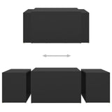 3 Piece Nesting Coffee Table Set Black 60x60x30cm - JVEES