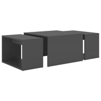 3 Piece Nesting Coffee Table Set Grey 60x60x30cm - JVEES