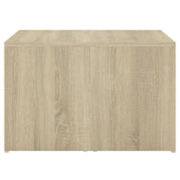 3 Piece Nesting Coffee Table Set White & Sonoma Oak 60x60x30cm - JVEES