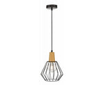 Wood Metal Pendant Light Black - JVEES