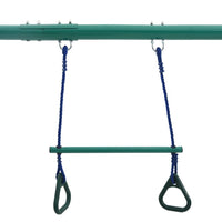 Swing Set with Gymnastic Rings and 4 Seats - Steel