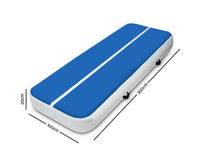 3 x 1M Inflatable Air Track Mat - Blue - 20cm Thickness - JVEES