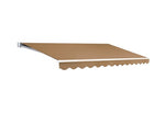 4M x 2.5M Outdoor Folding Arm Awning - Beige - JVEES