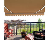 4M x 3M Outdoor Folding Arm Awning - Beige - JVEES