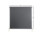 1.8m x 2.5m Retractable Roll Down Awning - Grey - JVEES