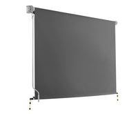 2.4m x 2.5m Retractable Roll Down Awning - Grey - JVEES