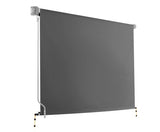 1.8m x 2.5m Retractable Roll Down Awning - Grey - JVEES