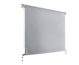 3m x 2.5m Retractable Straight Drop Roll Down Awning - Grey - JVEES