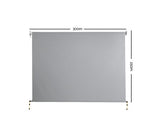 3m x 2.5m Retractable Straight Drop Roll Down Awning - Grey - JVEES