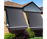 1.5m x 2.1m Retractable Fixed Pivot Arm Awning - Grey - JVEES
