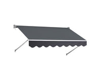 2.1m x 2.1m Retractable Fixed Pivot Arm Awning - Grey - JVEES