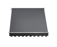2.4m x 2.1m Retractable Fixed Pivot Arm Awning - Grey - JVEES