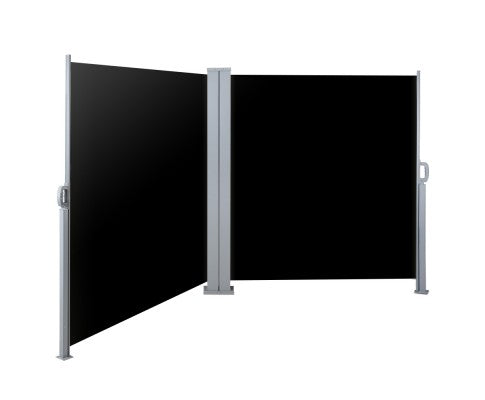2X6M Retractable Side Awning Garden Patio Shade Screen Panel Black - JVEES