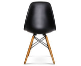 Set of 4 Retro Beech Wood Dining Chair - Black - JVEES