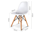 Set of 4 Replica Eames Eiffel Dining Chairs White - JVEES