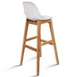 Set of 2 High Seat Back Barstools White - JVEES