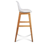 Set of 2 High Seat Back Barstools White - JVEES