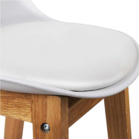 Set of 2 High Seat Back Barstools White - JVEES