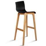 Set of 2 High Seat Back Barstools Black - JVEES