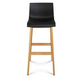 Set of 2 High Seat Back Barstools Black - JVEES