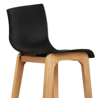 Set of 2 High Seat Back Barstools Black - JVEES