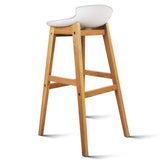 Set of 2 High Seat Back Barstools White - JVEES