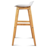 Set of 2 High Seat Back Barstools White - JVEES