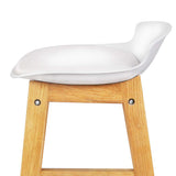 Set of 2 High Seat Back Barstools White - JVEES