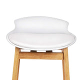 Set of 2 High Seat Back Barstools White - JVEES