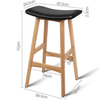 Set of 2 High Seat Barstools Black - JVEES