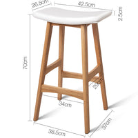 Set of 2 High Seat Barstools White - JVEES