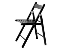 Set of 4 Folding Wooden Chairs -  Black - JVEES