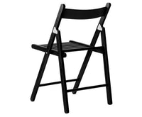 Set of 4 Folding Wooden Chairs -  Black - JVEES