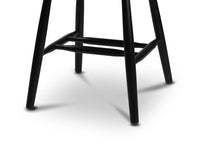 2 x Windsor Replica Dining Chairs Scandinavian Slat Highback Black - JVEES