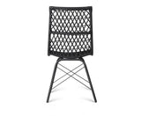 Set of 4 Rattan Dining Chair Black - JVEES