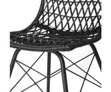 Set of 4 Rattan Dining Chair Black - JVEES