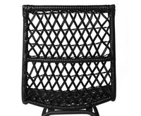 Set of 4 Rattan Dining Chair Black - JVEES