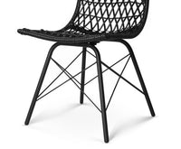 Set of 4 Rattan Dining Chair Black - JVEES