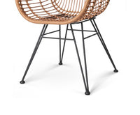 Set of 2 Outdoor Rattan Dining Chair Natural - JVEES