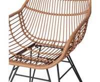 Set of 2 Outdoor Rattan Dining Chair Natural - JVEES